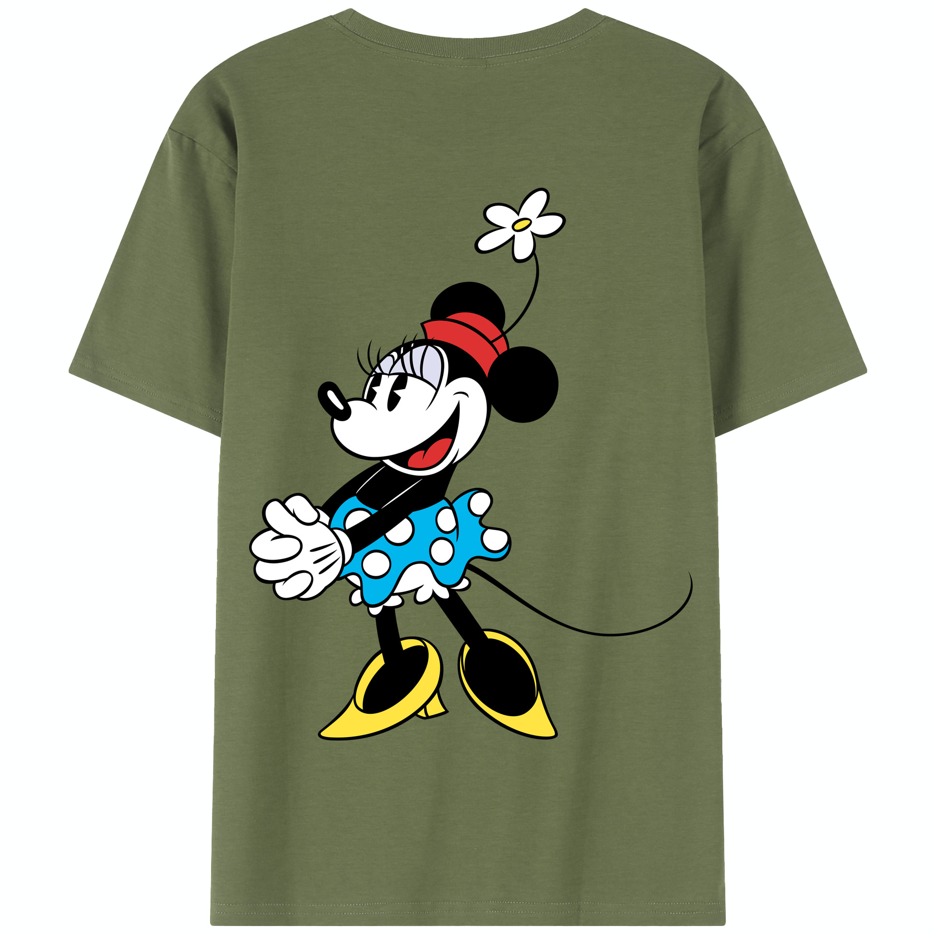 （画像用） ミッキーマウス Mickey Mouse 綿100％半袖Tシャツ（背面プリント）